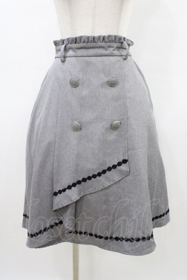 画像1: axes femme / トレンチデザインミドルスカート M グレー H-26-03-20-1046-AX-SK-NS-ZH (1)