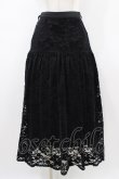 画像1: an another angelus / フロッキーレースギャザースカート Free ブラック H-26-03-20-1047-CA-SK-NS-ZH (1)