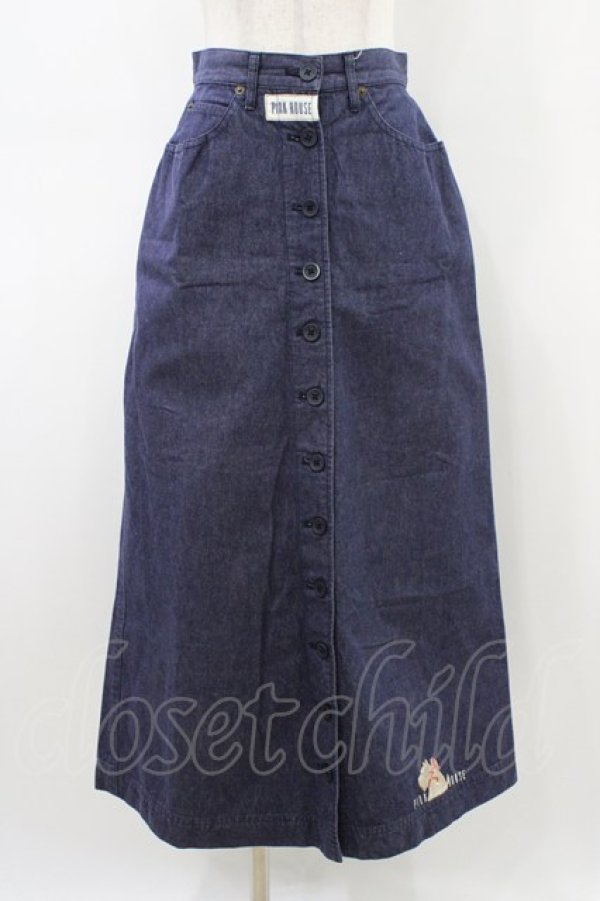 画像1: PINK HOUSE / デニムスカート Free ネイビー H-26-03-20-1049-LO-SK-NS-ZH (1)