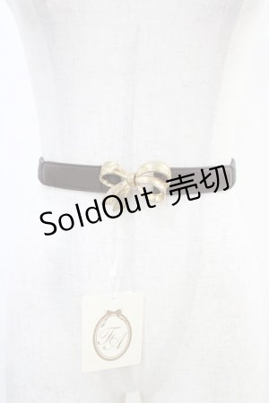 画像: F&A / 多重リボンバックルゴムベルト  BROWN H-26-03-20-1009-LO-ZA-NS-ZH