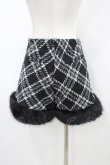 画像2: Rilly emulie / Fur Check Short Pants Free ブラック H-26-03-20-1051-0-PA-NS-ZH (2)