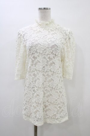 画像: F&A / 総レースパワショル5分袖トップス Free IVORY H-26-03-20-1057-LO-TO-NS-ZH