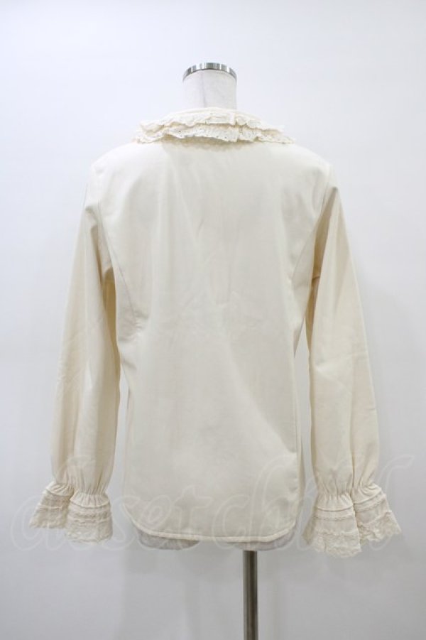 画像2: Garden（海外ロリータブランド） / 裏起毛フリルブラウス XL 生成り H-26-03-20-1060-0-BL-NS-ZH (2)