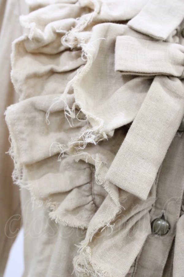 画像3: metamorphose / ガーゼフリルブラウス Free ベージュ H-26-03-20-1061-ME-BL-NS-ZH (3)