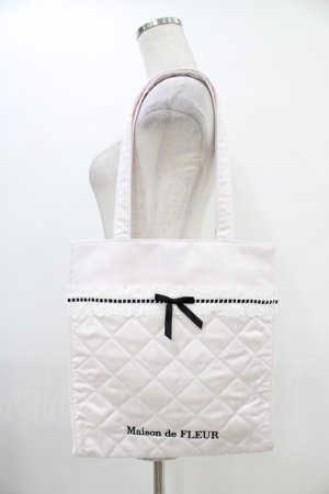 画像: Maison de FLEUR / コットンフリルスクエアトート  ピンク H-26-03-20-1011-LO-BG-NS-ZH