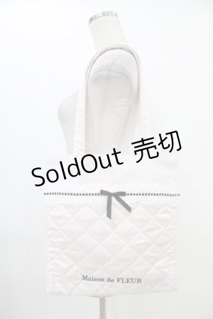 画像: Maison de FLEUR / コットンフリルスクエアトート  ピンク H-26-03-20-1011-LO-BG-NS-ZH