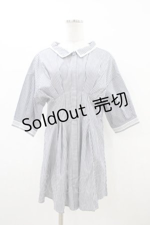 画像: axes femme / ウエストタック入りチュニ M ネイビー H-26-03-20-1062-AX-OP-NS-ZH