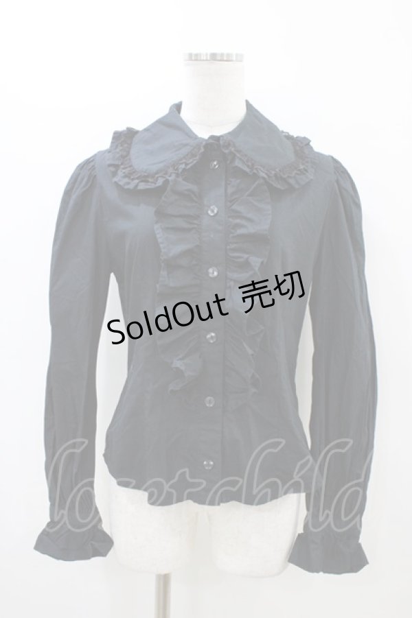 画像1: ALICE and the PIRATES / A/P丸衿ブラウス Free ブラック H-26-03-20-1064-PA-BL-NS-ZH (1)