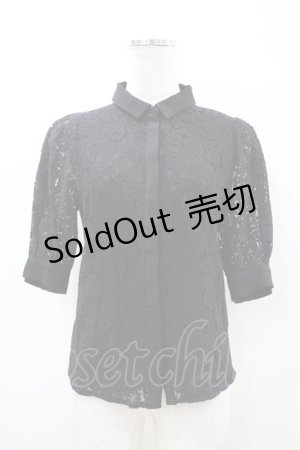 画像: an another angelus / 総レースリボンタイ付きブラウス Free ブラック H-26-03-20-1065-CA-BL-NS-ZH