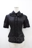 画像1: metamorphose / 半袖プレーンブラウス Free ブラック H-26-03-20-1066-ME-BL-NS-ZH (1)