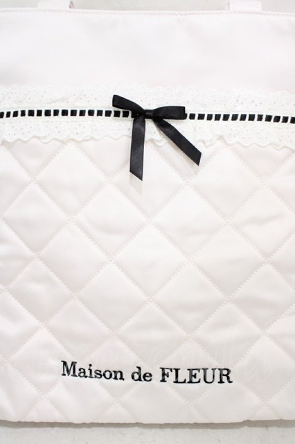 画像3: Maison de FLEUR / コットンフリルスクエアトート  ピンク H-26-03-20-1011-LO-BG-NS-ZH (3)