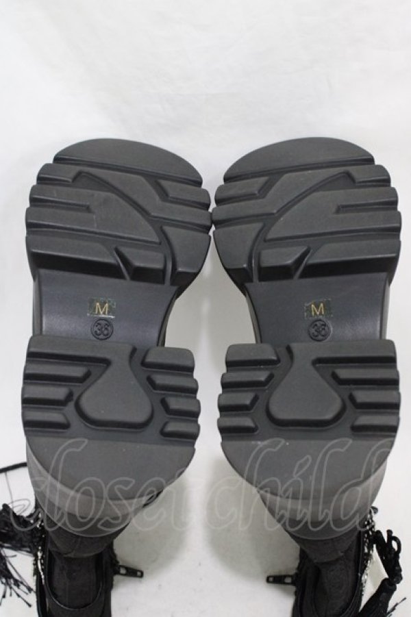 画像3: axes femme POETIQUE / チャイナ釦タンクソールブーツ M ブラック H-26-03-20-1001-AX-SH-NS-ZH (3)