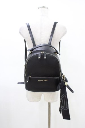 画像: Maison de FLEUR / リボンMリュック  ブラック H-26-03-20-1014-LO-BG-NS-ZH