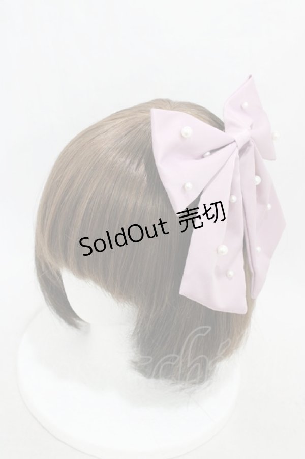 画像1: Maison de FLEUR / パールパーツサテンバレッタ  ピンク H-26-03-20-1002-LO-AC-NS-ZH (1)