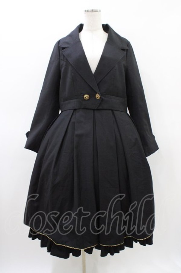 画像1: Soul faith（海外ロリータブランド） / スクールジャンパースカートセット ジャケットXL/ジャンパースカートL ブラック H-26-03-20-1018-0-OP-NS-ZH (1)