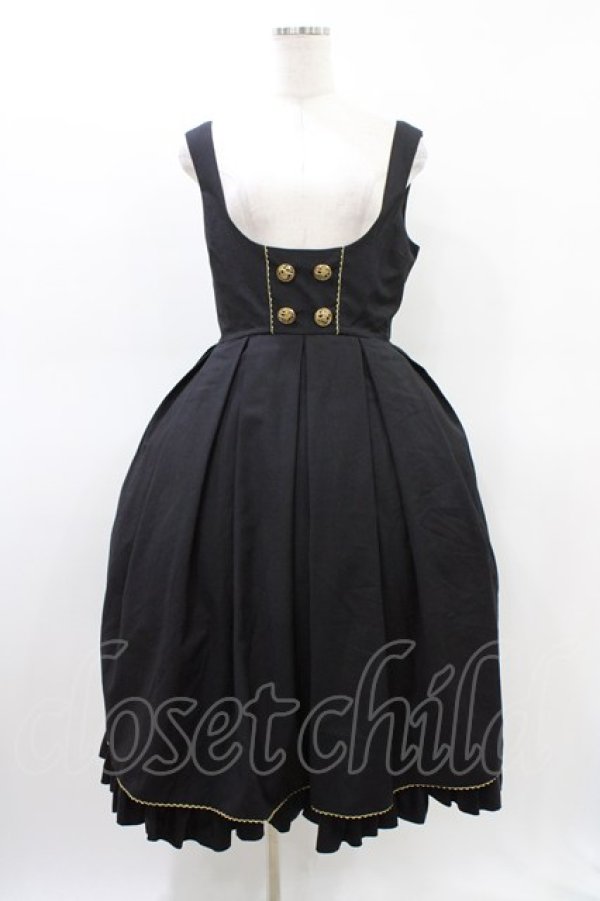 画像3: Soul faith（海外ロリータブランド） / スクールジャンパースカートセット ジャケットXL/ジャンパースカートL ブラック H-26-03-20-1018-0-OP-NS-ZH (3)
