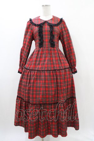 画像: Maria pipi / クラシカルタータンチェックワンピース Free レッド H-26-03-20-1019-EL-OP-NS-ZH