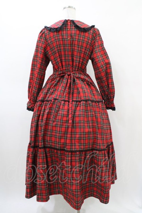 画像2: Maria pipi / クラシカルタータンチェックワンピース Free レッド H-26-03-20-1019-EL-OP-NS-ZH (2)