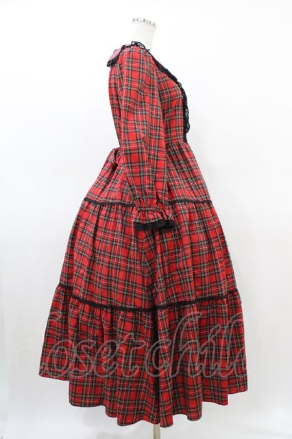 画像3: Maria pipi / クラシカルタータンチェックワンピース Free レッド H-26-03-20-1019-EL-OP-NS-ZH (3)