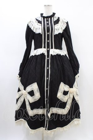 画像: Hoshibako Works / リボンフローラコットンレースロングワンピース M ブラック H-26-03-20-1021-LO-OP-NS-ZH