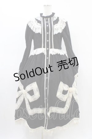 画像: Hoshibako Works / リボンフローラコットンレースロングワンピース M ブラック H-26-03-20-1021-LO-OP-NS-ZH