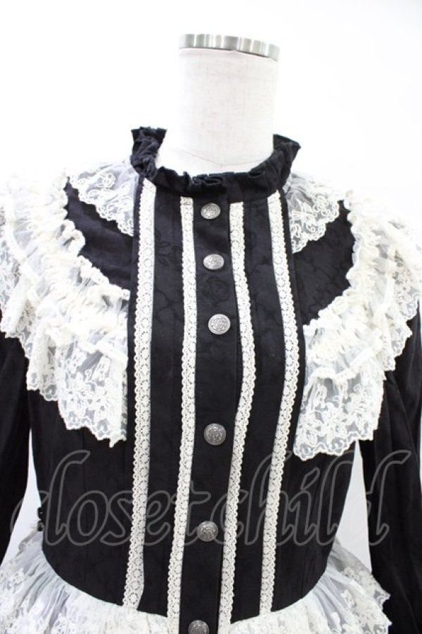 画像4: Hoshibako Works / リボンフローラコットンレースロングワンピース M ブラック H-26-03-20-1021-LO-OP-NS-ZH (4)