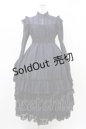 画像: Hoshibako Works / リリィ・リドル ワンピース(スタンドカラー) M ネイビー H-26-03-20-1022-LO-OP-NS-ZH