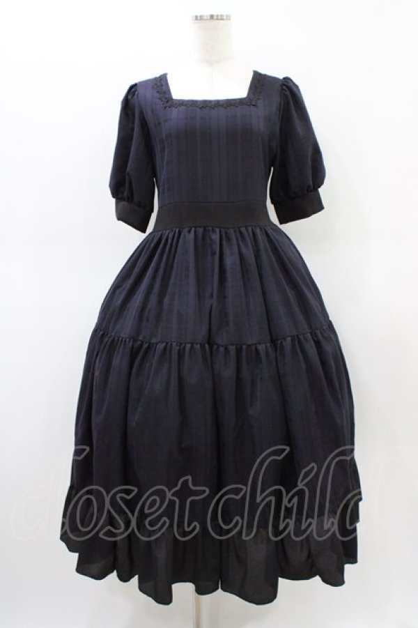 画像1: marcHenTica / チェックワンピース Free ネイビー/ブラック H-26-03-20-1024-LO-OP-NS-ZH (1)