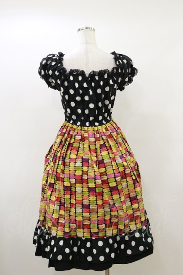 画像2: Dangerous nude / マカロンワンピース  ブラック H-26-03-20-076-PU-OP-KB-ZH (2)