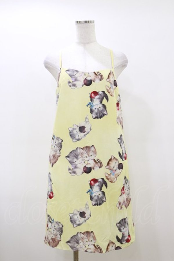 画像1: MILK / Mischief catワンピース  イエローベース H-26-03-20-077-ML-OP-KB-ZH (1)