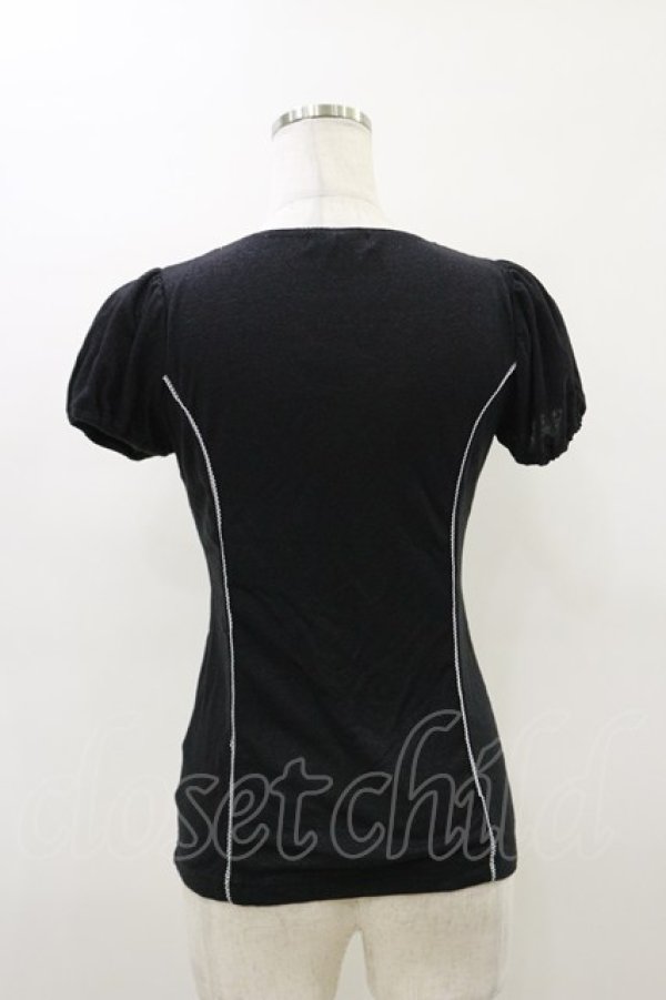 画像2: PEACE NOW / チェリー刺繍パフトップス  ブラック H-26-03-20-012-PU-TO-KB-ZH (2)