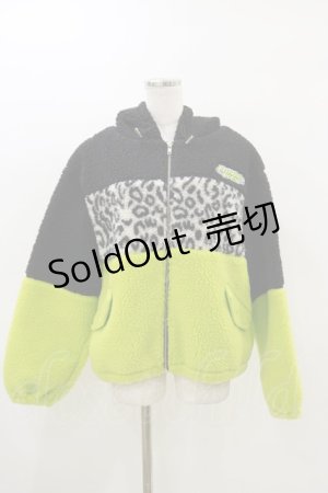 画像: Candy Stripper / CANDY'S CREW BICOLOR BOA パーカー  ブラック×グリーン H-26-03-20-016-PU-JA-KB-ZH