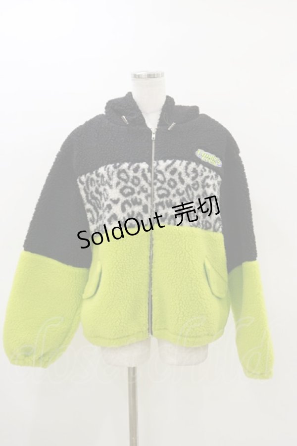 画像1: Candy Stripper / CANDY'S CREW BICOLOR BOA パーカー  ブラック×グリーン H-26-03-20-016-PU-JA-KB-ZH (1)