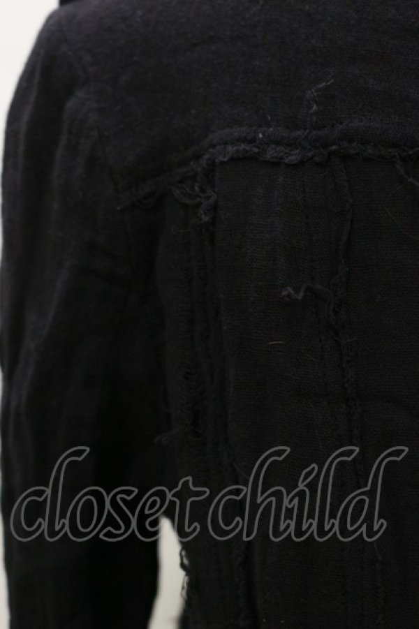 画像3: HELL CAT PUNKS / ダメージガーゼロングシャツ S ブラック H-26-03-20-018-PU-BL-KB-ZH (3)