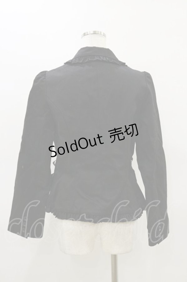 画像2: PEACE NOW / リボン付フリルジャケット  ブラック H-26-03-20-019-PU-JA-KB-ZH (2)