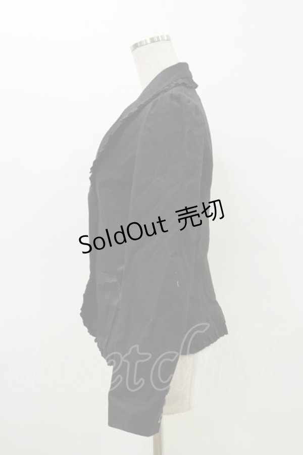 画像3: PEACE NOW / リボン付フリルジャケット  ブラック H-26-03-20-019-PU-JA-KB-ZH (3)