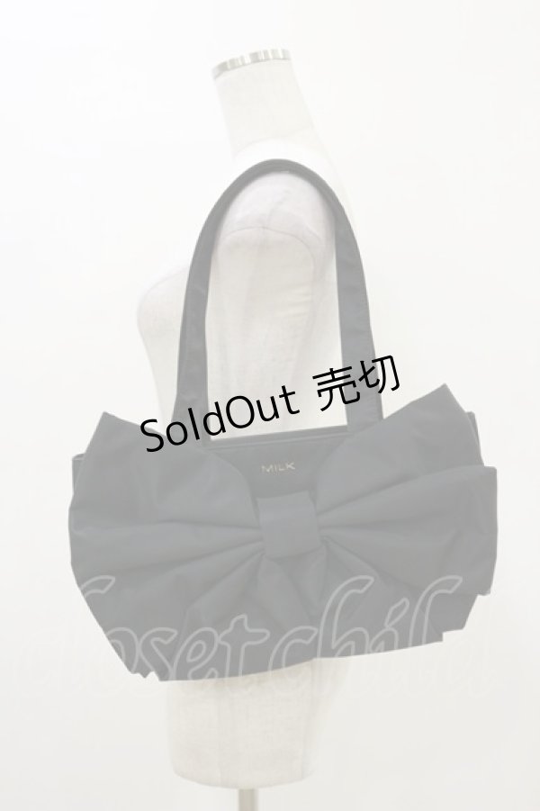 画像1: MILK / Big Ribbon Bag  ブラック H-26-03-20-003-ML-BG-KB-ZH (1)