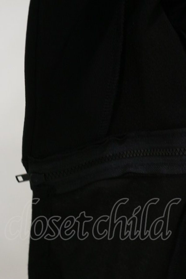 画像3: SEX POT ReVeNGe / 2Wayストライプ半袖カーディガン  ブラック H-26-03-20-022-SP-TO-KB-ZH (3)