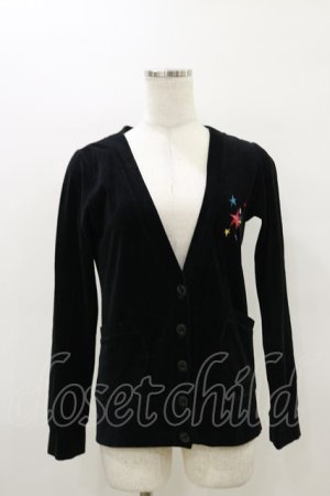 画像: PEACE NOW / エビィちゃん刺繍カーディガン  ブラック H-26-03-20-026-PU-TO-KB-ZH