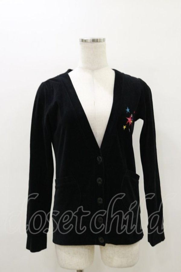 画像1: PEACE NOW / エビィちゃん刺繍カーディガン  ブラック H-26-03-20-026-PU-TO-KB-ZH (1)