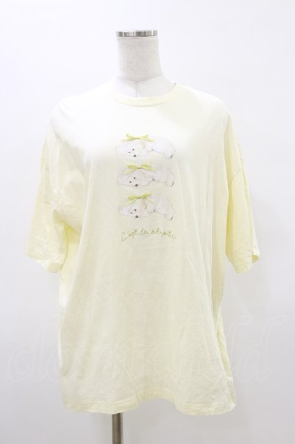 画像1: merry jenny / neoki dog tee  イエロー H-26-03-20-027-LO-TO-KB-ZH (1)