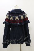 画像2: merry jenny / bear yoke knit tops  ネイビー H-26-03-20-030-LO-TO-KB-ZH (2)