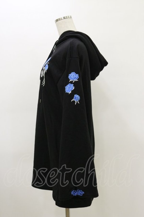 画像3: LISTEN FLAVOR / 麗しの薔薇チャイナパーカー  ブルーローズ H-26-03-20-033-PU-TO-KB-ZH (3)