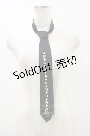 画像: PEACE NOW / プリントネクタイ  ブラック H-26-03-20-005-PU-ZA-KB-ZH
