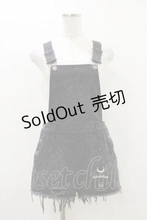 画像: KILL STAR /ACKBELL DENIM OVERALLS XS ブラック H-26-03-20-035-SL-PA-KB-ZH