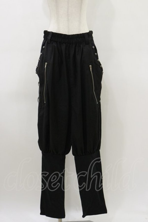 画像1: SEX POT ReVeNGe / 切替サルエル L ブラック H-26-03-20-037-SP-PA-KB-ZH (1)