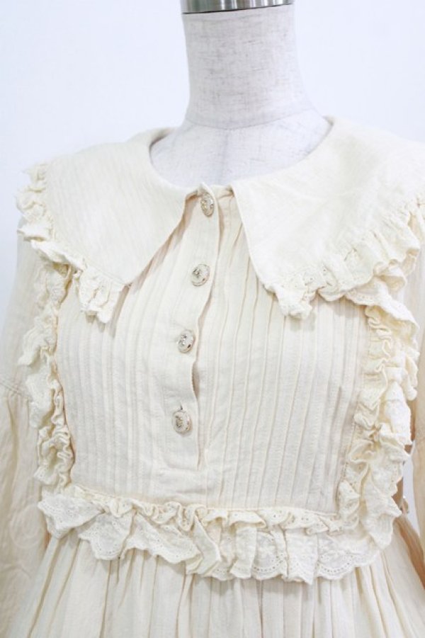 画像4: LegoHouse（海外ロリータブランド） / ヨーク切替ワンピース L 生成り H-26-03-21-003-PU-OP-NS-ZH (4)