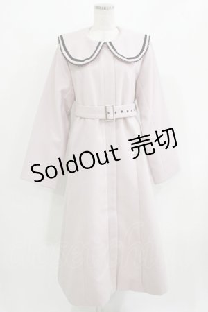 画像: DearMyLove / ベルト付きロングコート LL ピンク/ブラック H-26-03-21-028-EL-CO-NS-ZH