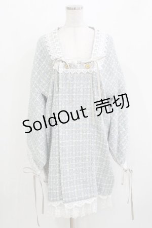 画像: ZJ Story（海外ロリータブランド） / ツイードジャケット M サックス H-26-03-21-029-LO-JA-NS-ZH