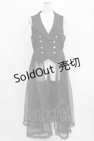画像: Lilith House（海外ロリータブランド） / Horrible Wonderland Suit Vest XL ブラック H-26-03-21-030-EL-TO-NS-ZH